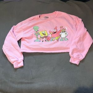 Nickelodeon SpongeBob Cropped Long Sleeved T - Shirt